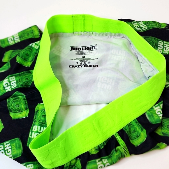 CRAZY BOXER BUD LIGHT GREEN & BLACK COLOR MEDIUM SIZE - Picture 8 of 9